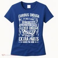 Curious Skilled And Clever Gift Funny Car Auto Truck Mechanic Meaningful Gift Women's T-Shirt thumb 0