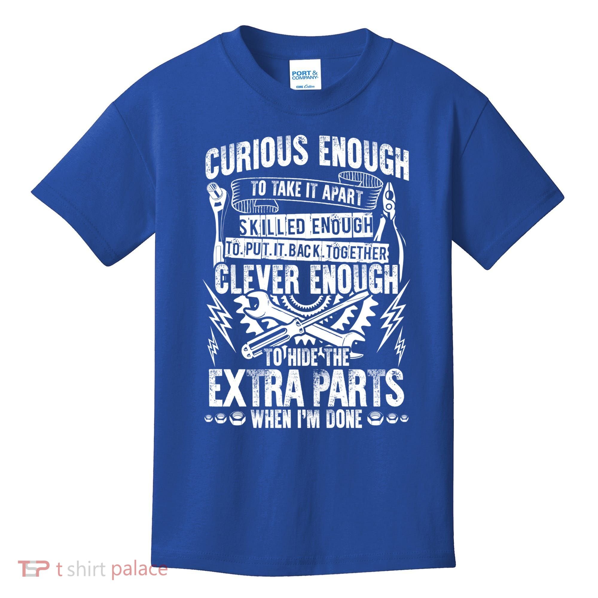 Curious Skilled And Clever Gift Funny Car Auto Truck Mechanic Meaningful Gift Kids T-Shirt