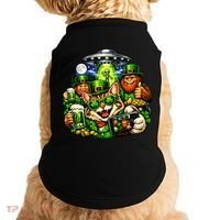 Cat Selfie Alien Leprechaun Bigfoot UFO St Patricks Day Doggie Tank thumb 0