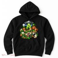 Cat Selfie Alien Leprechaun Bigfoot UFO St Patricks Day Hoodie thumb 0