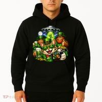 Cat Selfie Alien Leprechaun Bigfoot UFO St Patricks Day Hoodie thumb 2