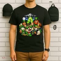 Cat Selfie Alien Leprechaun Bigfoot UFO St Patricks Day T-Shirt thumb 6