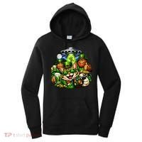 Cat Selfie Alien Leprechaun Bigfoot UFO St Patricks Day Women's Hoodie thumb 0