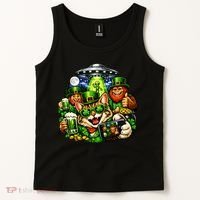Cat Selfie Alien Leprechaun Bigfoot UFO St Patricks Day Tank Top thumb 2