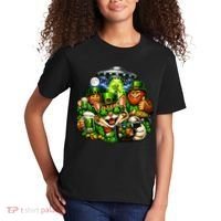 Cat Selfie Alien Leprechaun Bigfoot UFO St Patricks Day Kids T-Shirt thumb 2