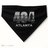 City Skyline Area Code 404 Downtown Atlanta Georgia Souvenir USA-Made Doggie Bandana thumb 0