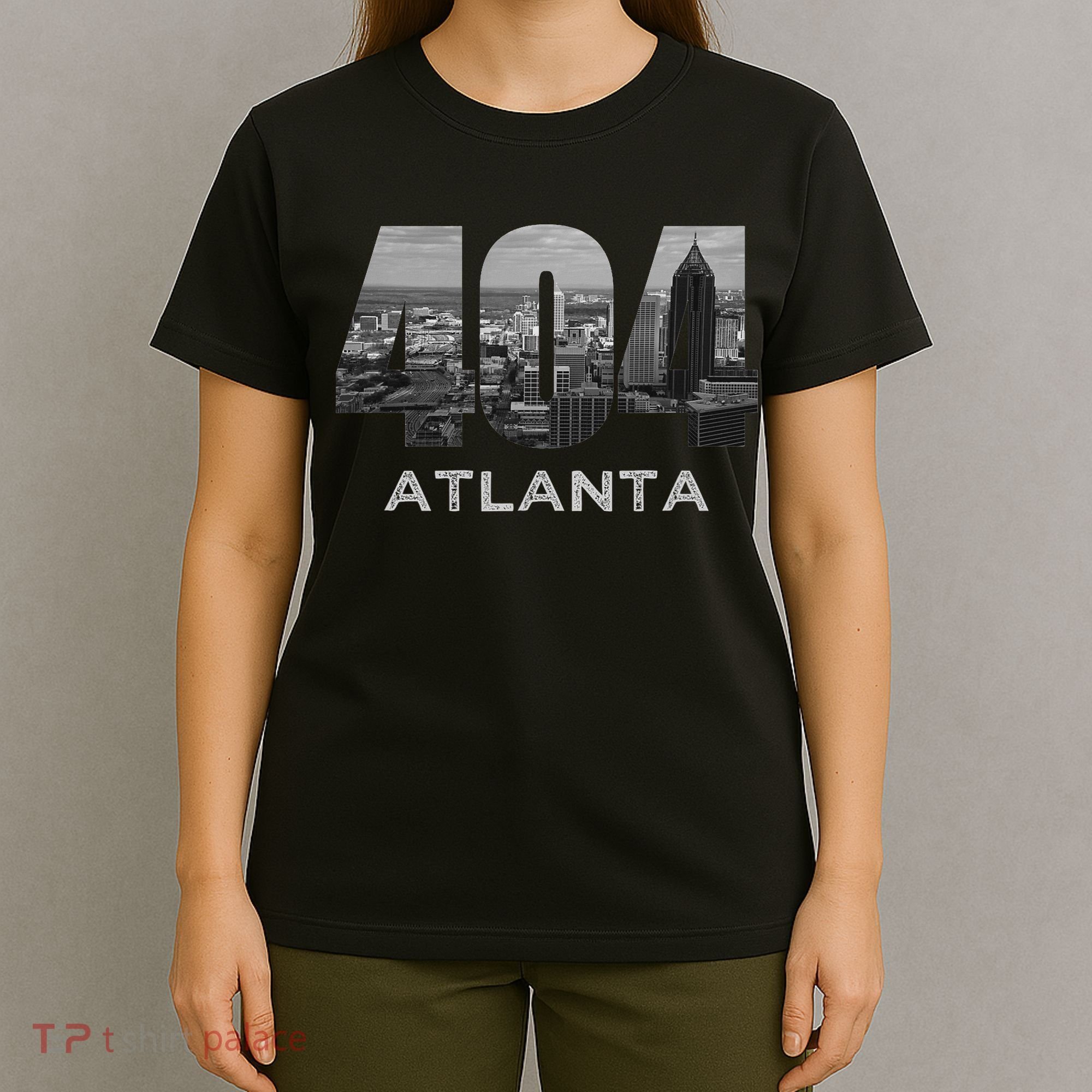 City Skyline Area Code 404 Downtown Atlanta Georgia Souvenir T-Shirt
