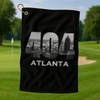 City Skyline Area Code 404 Downtown Atlanta Georgia Souvenir Golf Towel thumb 1