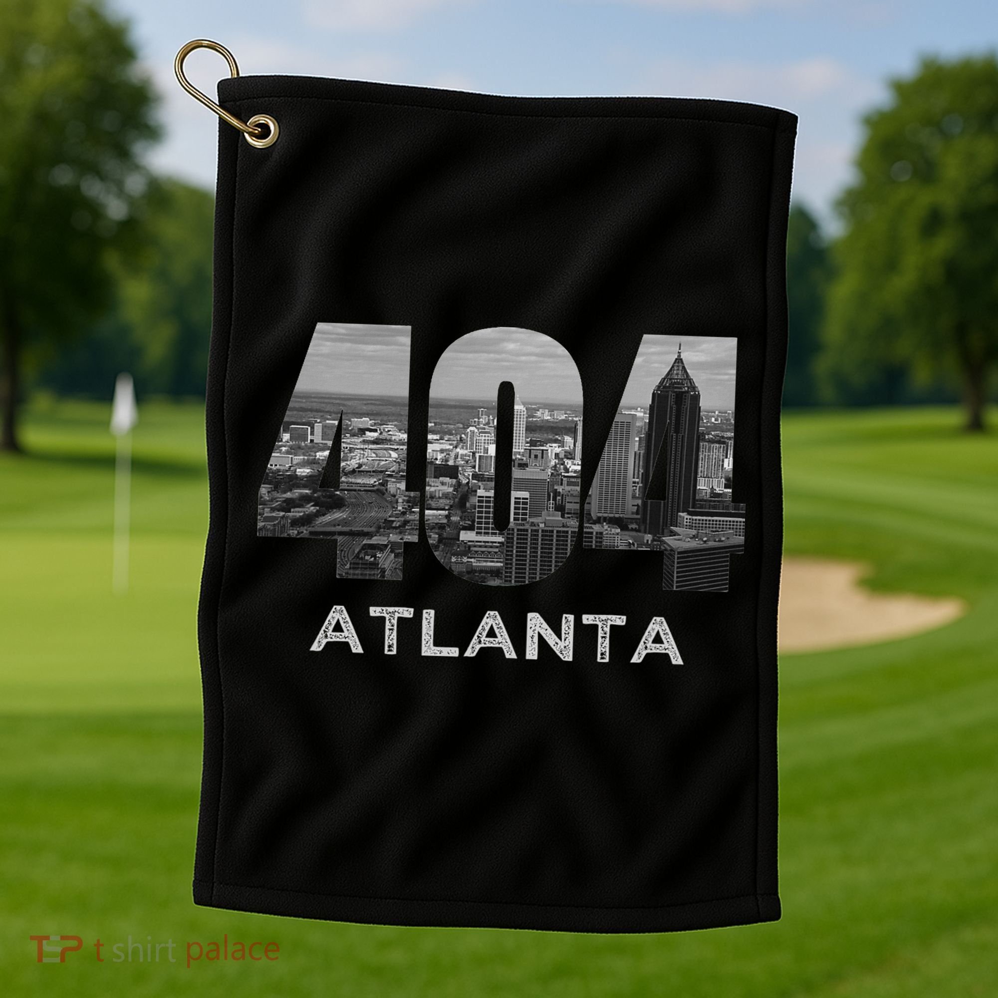 City Skyline Area Code 404 Downtown Atlanta Georgia Souvenir Golf Towel