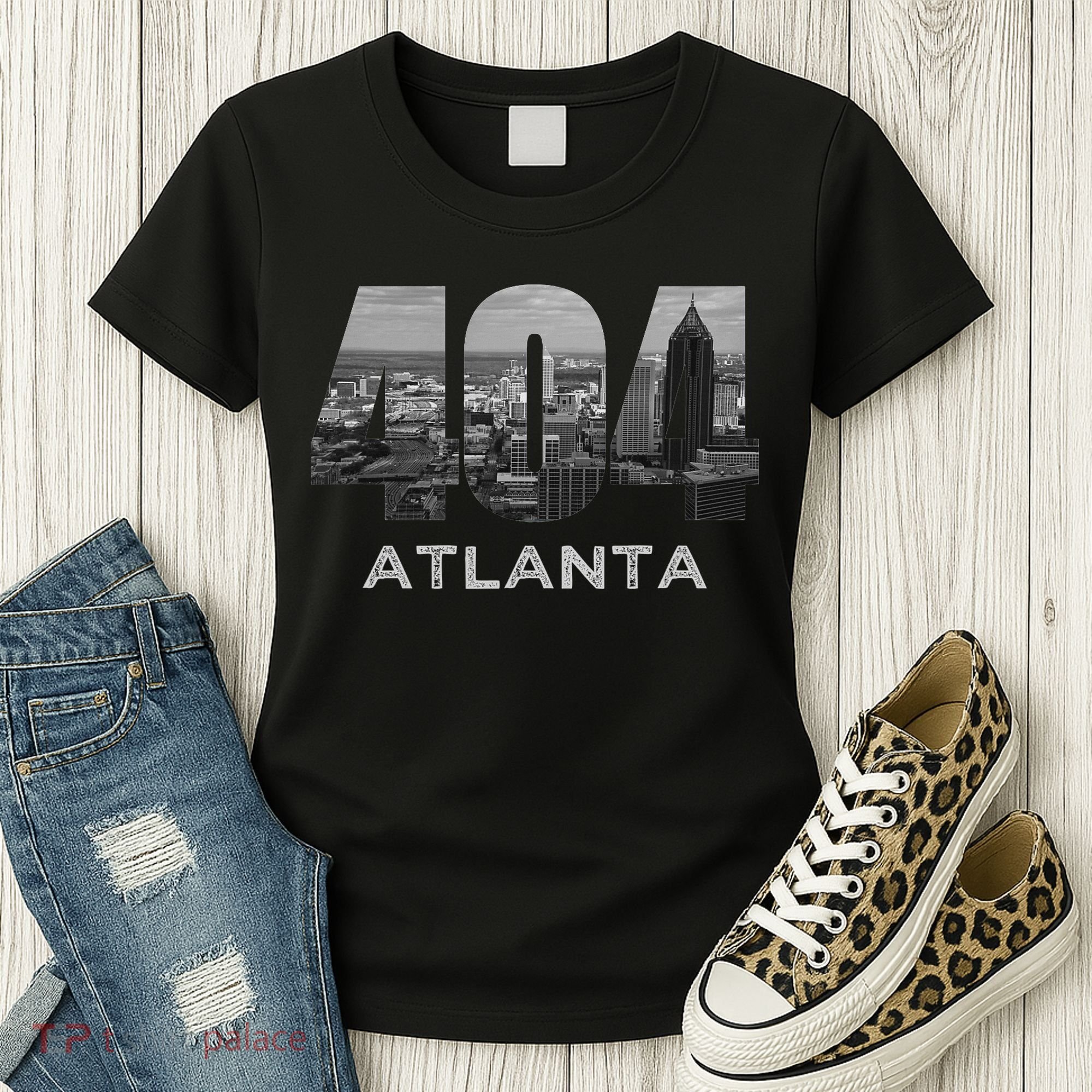 City Skyline Area Code 404 Downtown Atlanta Georgia Souvenir Women's T-Shirt