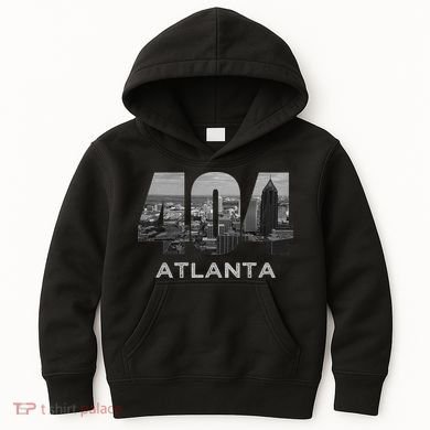 City Skyline Area Code 404 Downtown Atlanta Georgia Souvenir Kids Hoodie