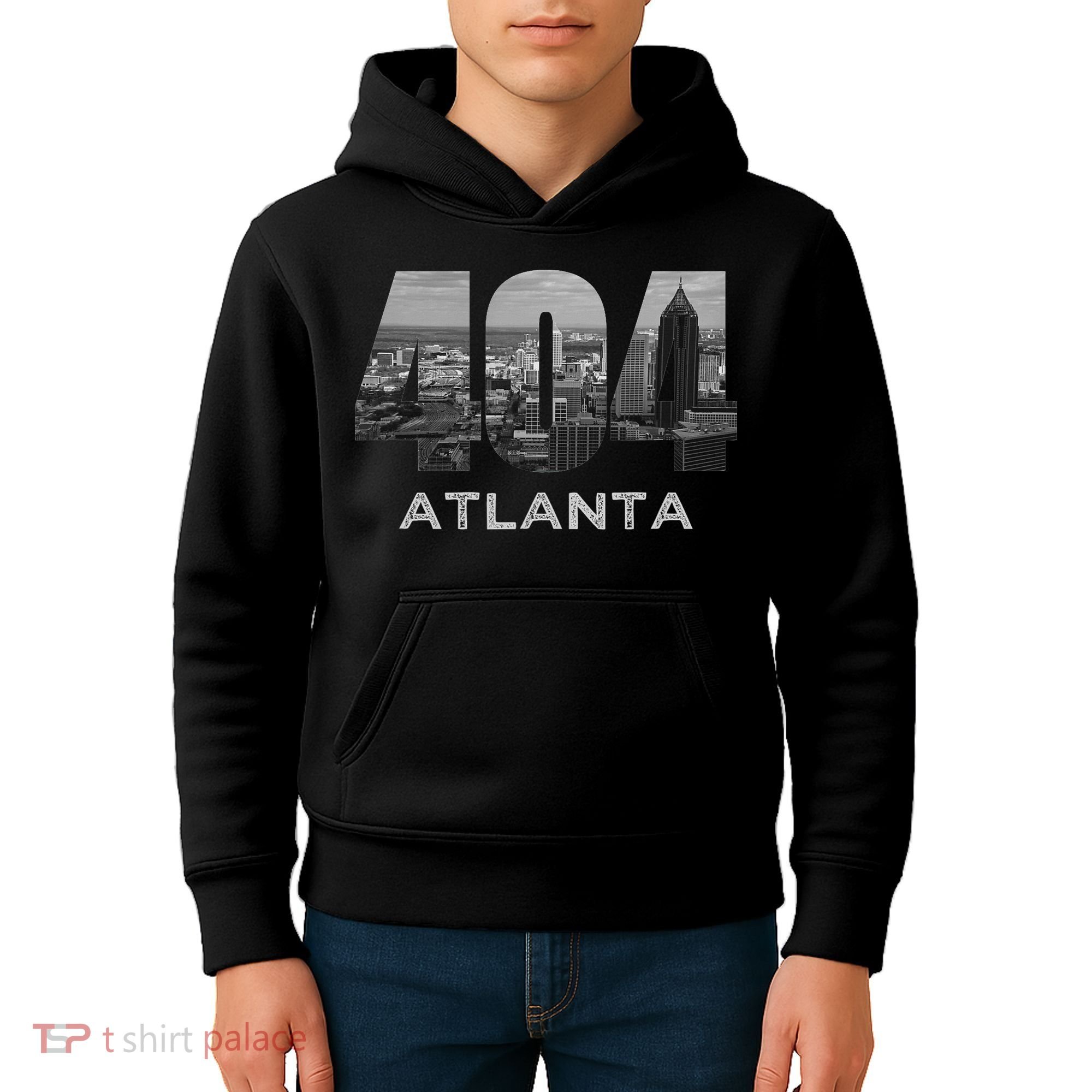 City Skyline Area Code 404 Downtown Atlanta Georgia Souvenir Kids Hoodie