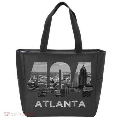 City Skyline Area Code 404 Downtown Atlanta Georgia Souvenir Tote Bag