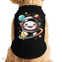 Cute Space Axolotl Kawaii Anime Space Doggie Tank thumb 0