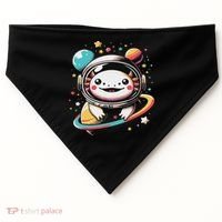Cute Space Axolotl Kawaii Anime Space USA-Made Doggie Bandana thumb 0