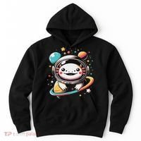 Cute Space Axolotl Kawaii Anime Space Hoodie thumb 0