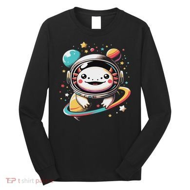Cute Space Axolotl Kawaii Anime Space Long Sleeve Shirt
