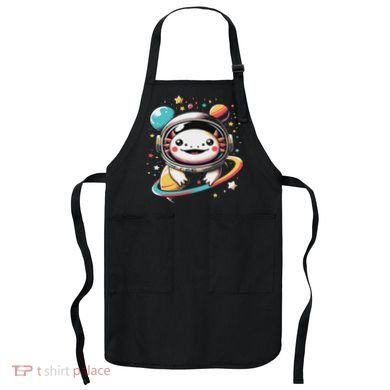 Cute Space Axolotl Kawaii Anime Space Apron