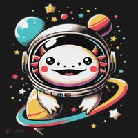 Cute Space Axolotl Kawaii Anime Space Apron thumb 3