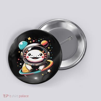 Cute Space Axolotl Kawaii Anime Space Button