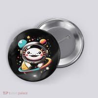 Cute Space Axolotl Kawaii Anime Space Button thumb 0