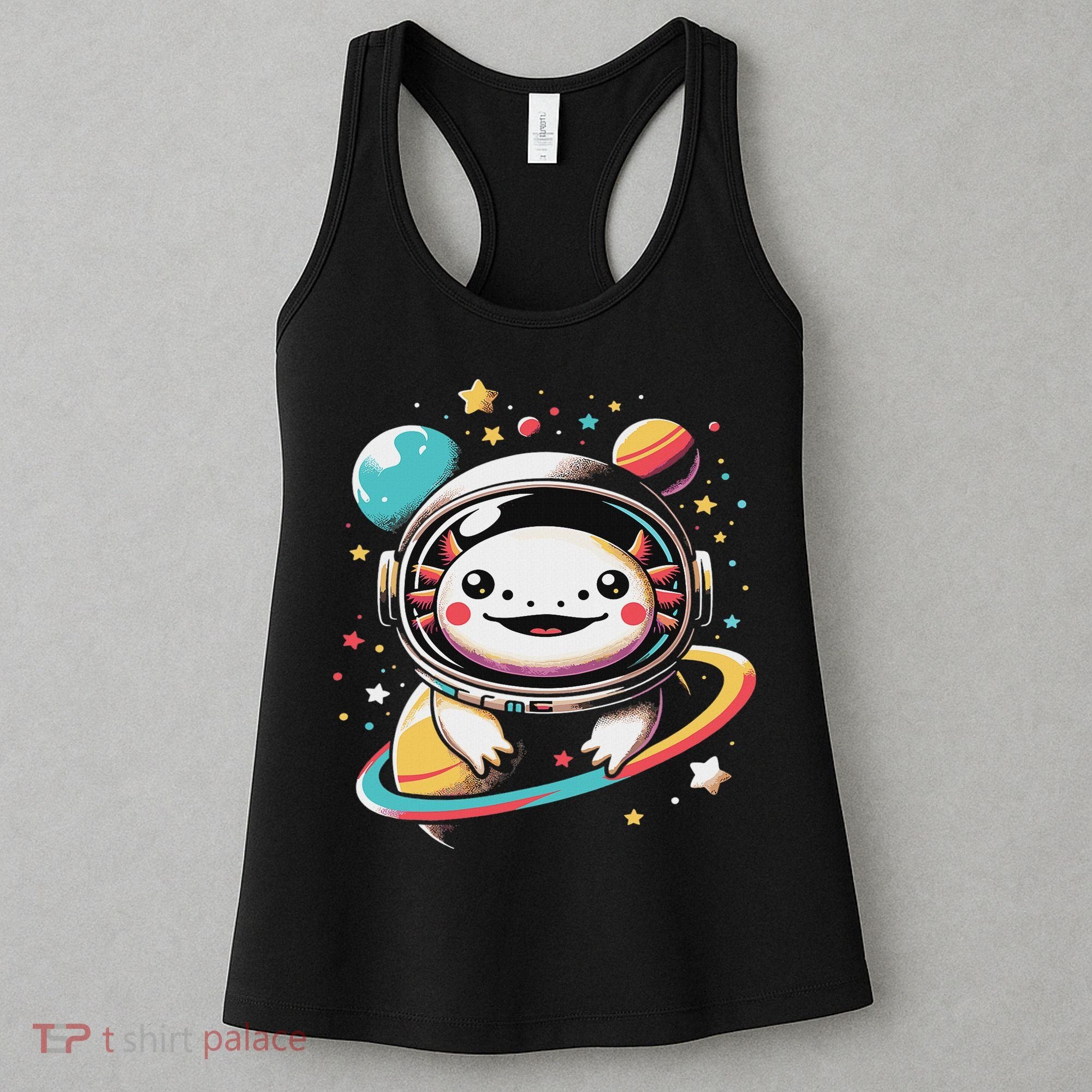 Cute Space Axolotl Kawaii Anime Space Women's Tank Top