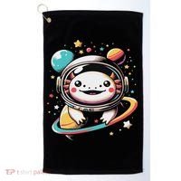 Cute Space Axolotl Kawaii Anime Space Golf Towel thumb 0