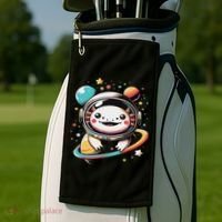 Cute Space Axolotl Kawaii Anime Space Golf Towel thumb 2