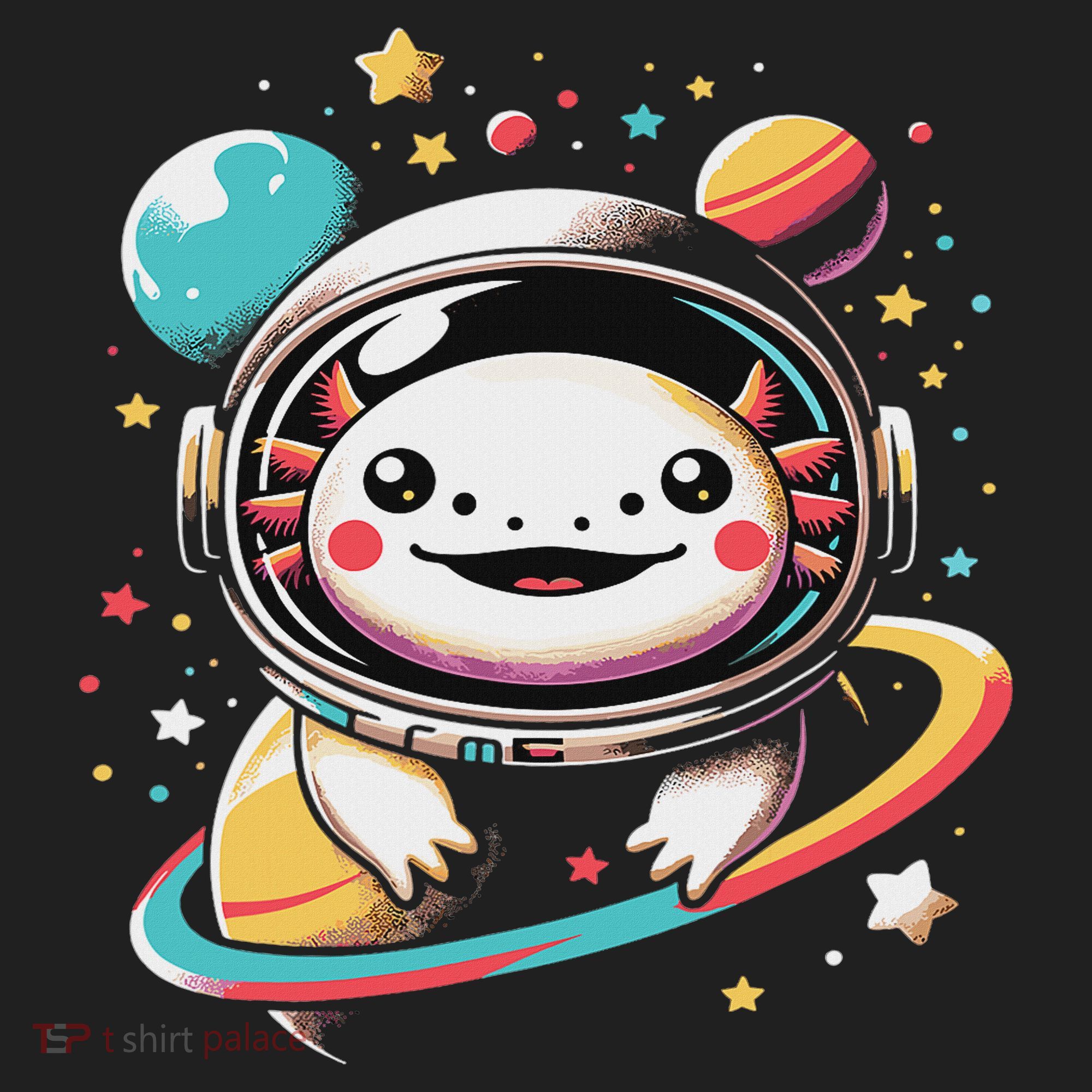 Cute Space Axolotl Kawaii Anime Space Golf Towel
