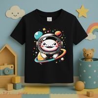 Cute Space Axolotl Kawaii Anime Space Toddler T-Shirt thumb 3