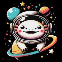 Cute Space Axolotl Kawaii Anime Space Toddler T-Shirt thumb 4