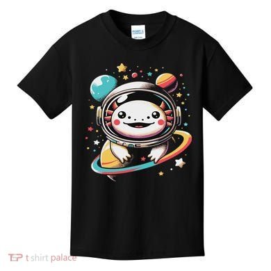 Cute Space Axolotl Kawaii Anime Space Kids T-Shirt
