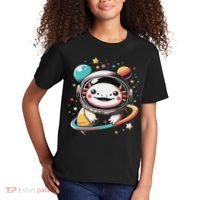 Cute Space Axolotl Kawaii Anime Space Kids T-Shirt thumb 2