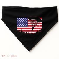 Cool Skydiving Art Wo Skydiver American Flag Skydive  USA-Made Doggie Bandana thumb 0