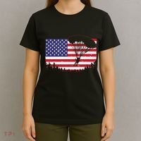 Cool Skydiving Art Wo Skydiver American Flag Skydive  T-Shirt thumb 4