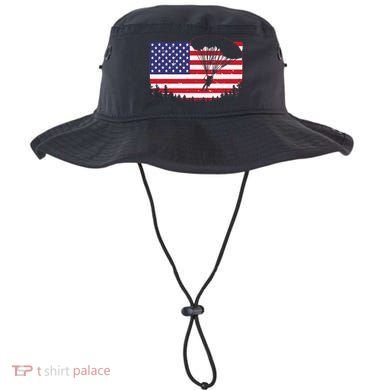 Cool Skydiving Art Wo Skydiver American Flag Skydive  Bucket Hat