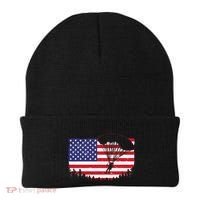 Cool Skydiving Art Wo Skydiver American Flag Skydive  Beanie thumb 0