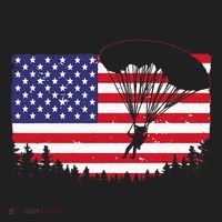Cool Skydiving Art Wo Skydiver American Flag Skydive  Beanie thumb 2