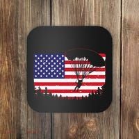 Cool Skydiving Art Wo Skydiver American Flag Skydive  Coaster thumb 0