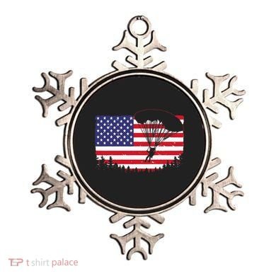 Cool Skydiving Art Wo Skydiver American Flag Skydive  Ornament