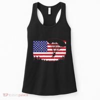 Cool Skydiving Art Wo Skydiver American Flag Skydive  Women's Tank Top thumb 0