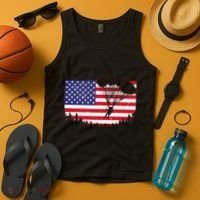 Cool Skydiving Art Wo Skydiver American Flag Skydive  Tank Top thumb 4