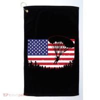 Cool Skydiving Art Wo Skydiver American Flag Skydive  Golf Towel thumb 0