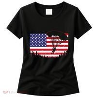 Cool Skydiving Art Wo Skydiver American Flag Skydive  Women's T-Shirt thumb 0