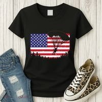 Cool Skydiving Art Wo Skydiver American Flag Skydive  Women's T-Shirt thumb 3