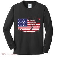 Cool Skydiving Art Wo Skydiver American Flag Skydive  Kids Long Sleeve Shirt thumb 0