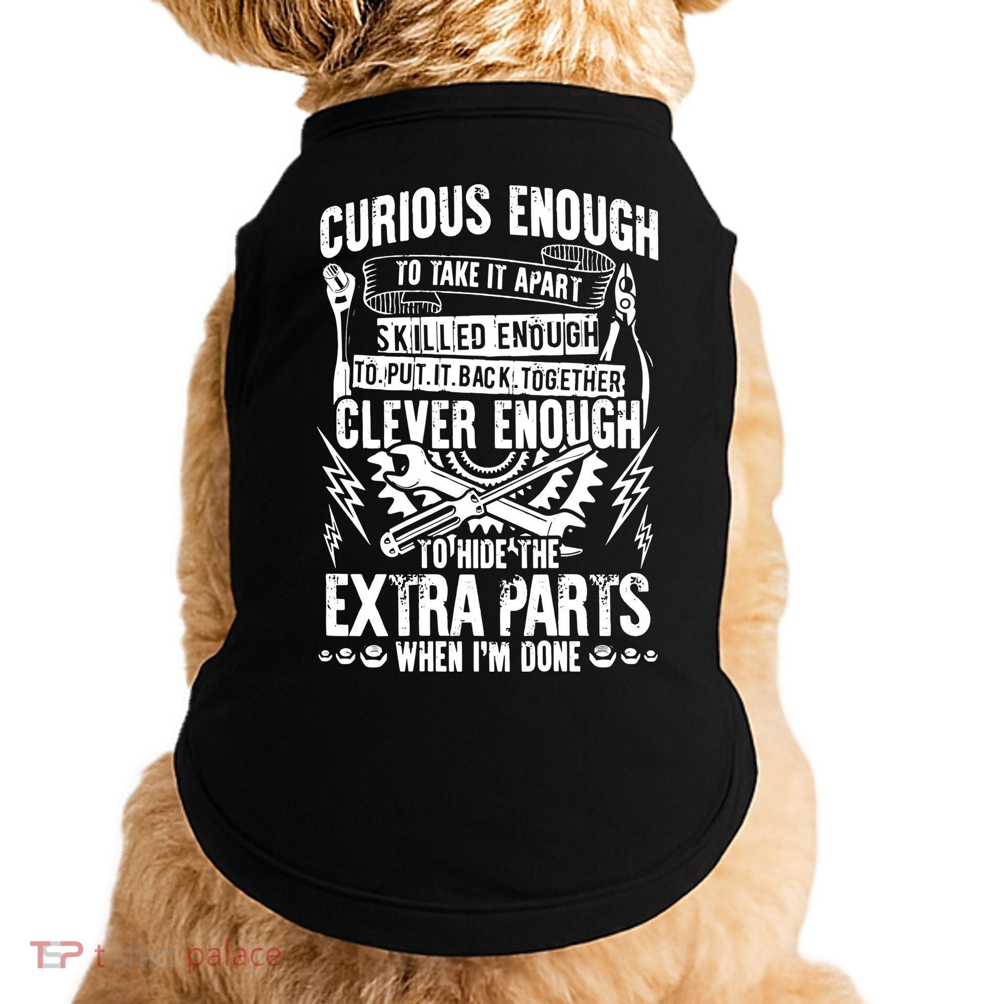 Curious, Skilled And Clever Funny Car Auto Truck Mechanic Doggie Tank
