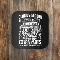 Curious, Skilled And Clever Funny Car Auto Truck Mechanic Coaster thumb 0