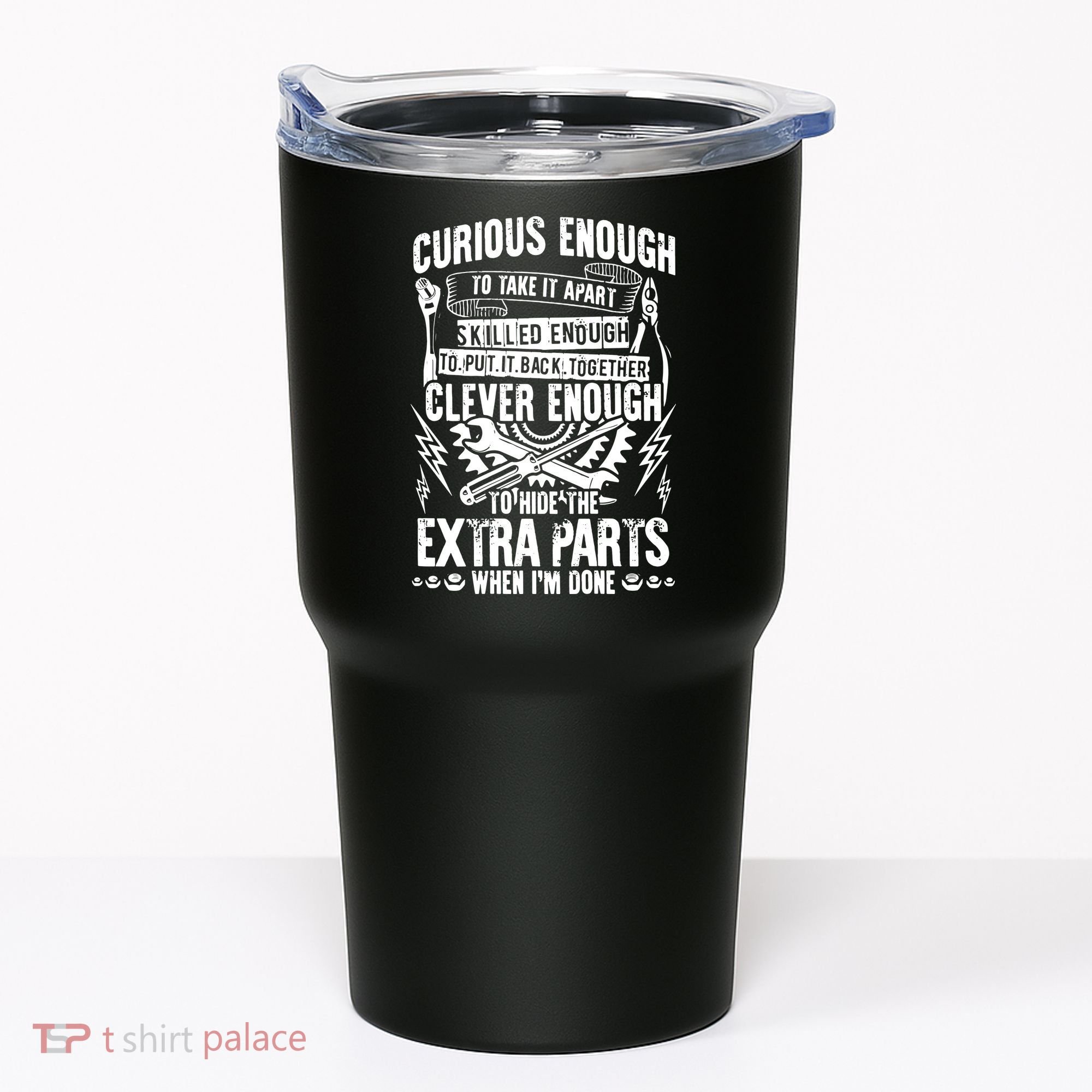Curious, Skilled And Clever Funny Car Auto Truck Mechanic Tumbler