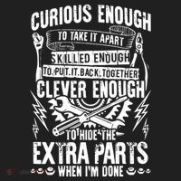 Curious, Skilled And Clever Funny Car Auto Truck Mechanic Hat thumb 2